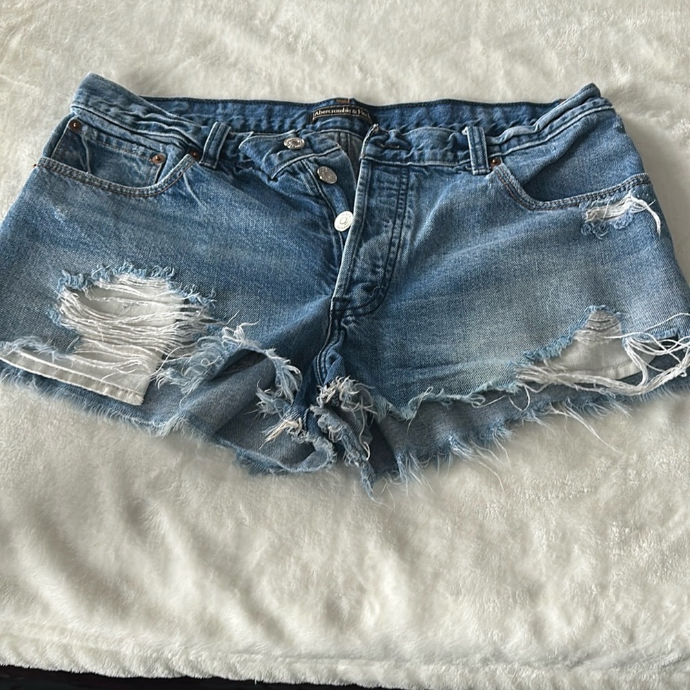 Abercrombie & Fitch ripped jean shorts
